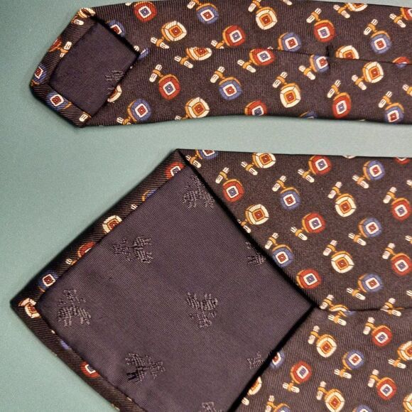 Brooks Brothers Silk Black, Red/Gold/ Blue Tie - Picture 5 of 5